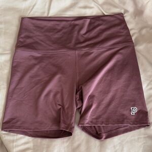Women's High-Waisted Dusty Rose Biker Shorts